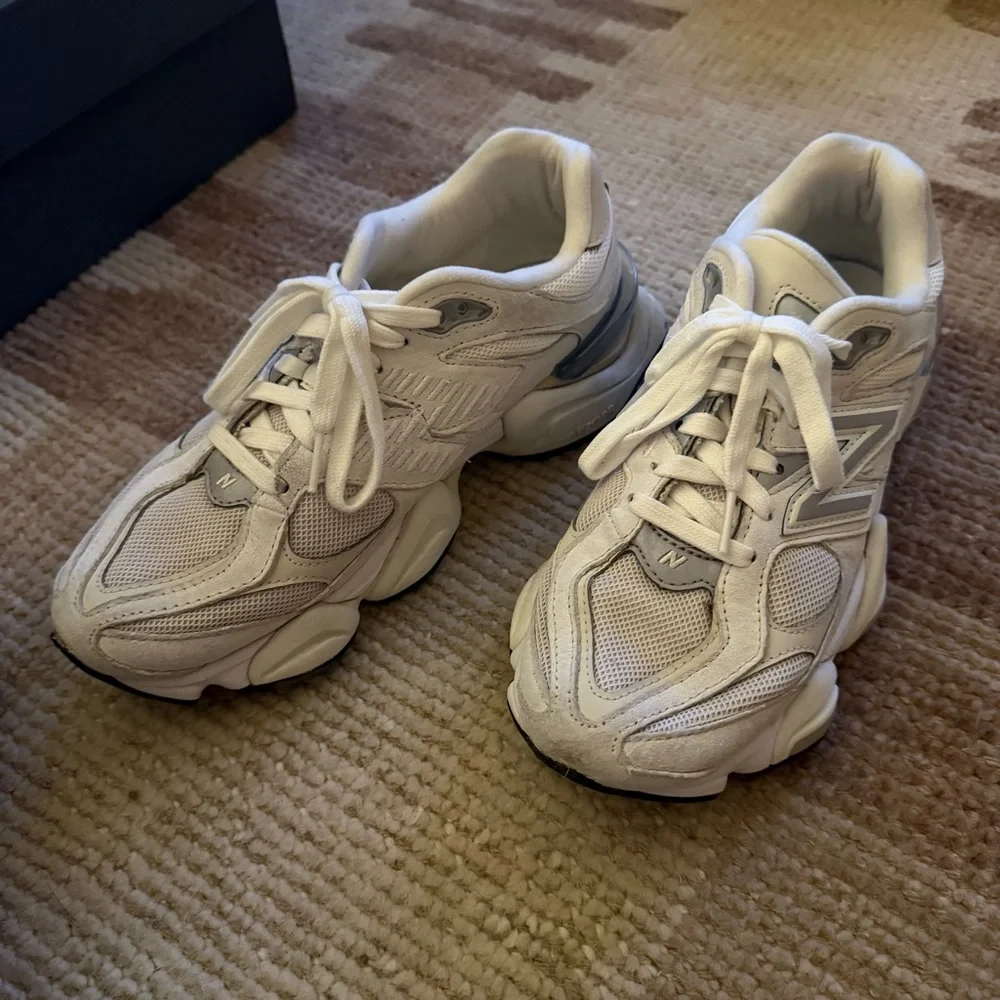 New Balance 9060 Unisex Sneakers in White/Beige - Picture 9 of 9